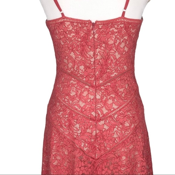 The Jetset Diaries salmon lace Rava dress high/low maxi straps small TJD - Picture 9 of 15